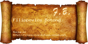 Filippovics Botond névjegykártya